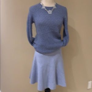 Club Monaco NWT Lt Blue Heather Skater Skirt S